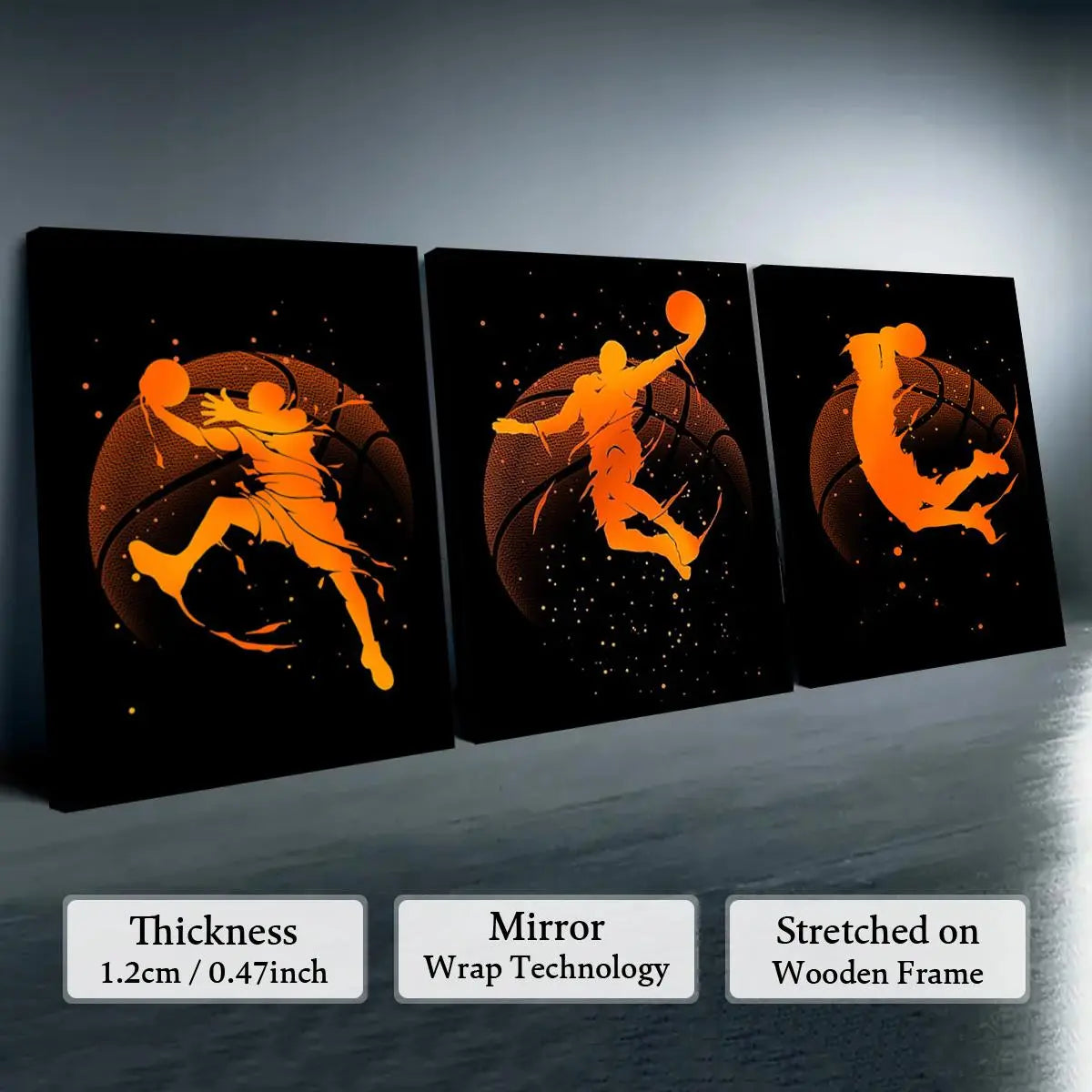 Neon Game & Football Themed Canvas Painting with Frame, Artistic 3 Counts/set Modern Cool Design Art Wall Decor, Wall Art Decor for Home Living Room Bedroom Office, Hanging Wall Art, Canvas Prints, Modern Home Decoration - Specification: 12X16inch(Framed)-C, Color: Multicolor