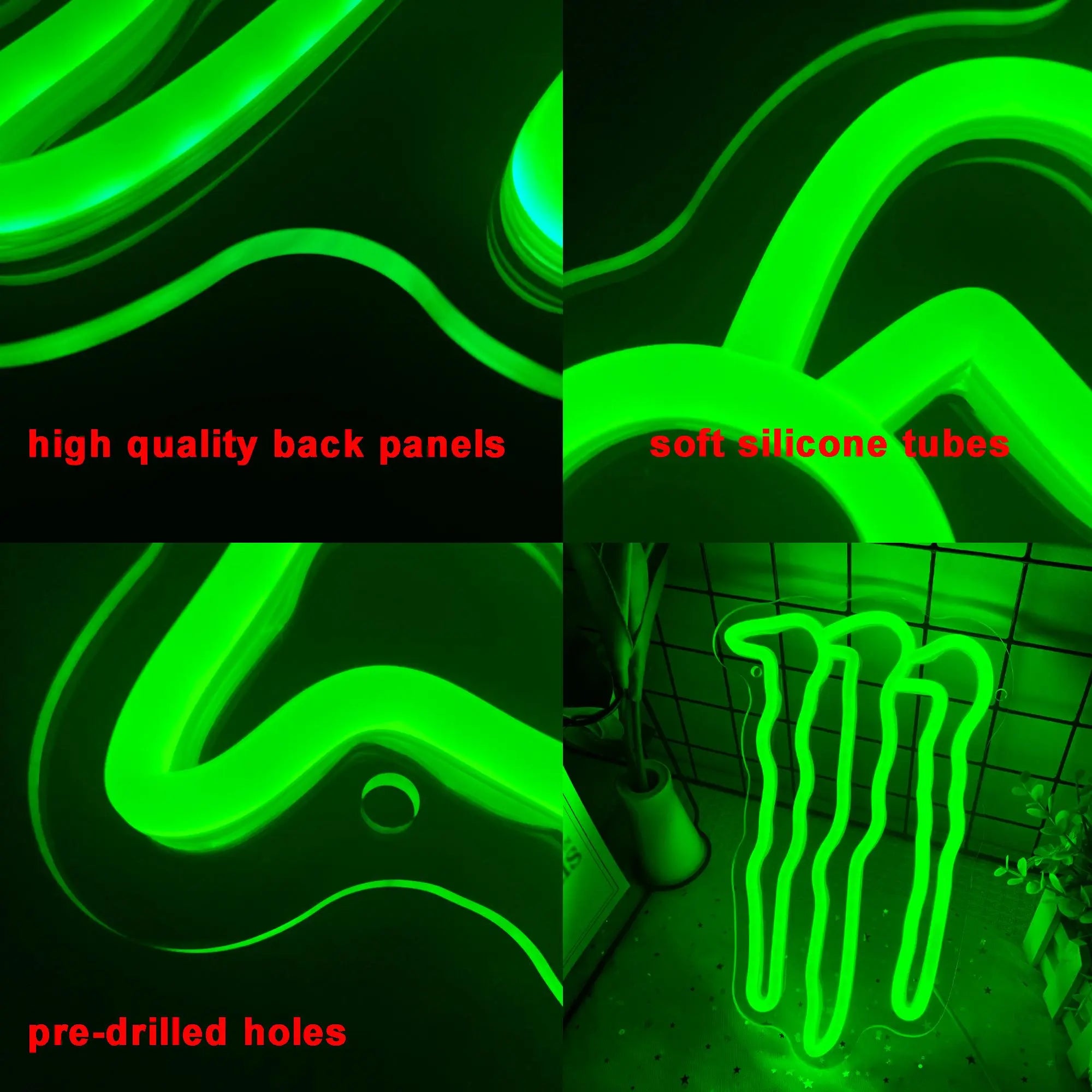 Green Monster Neon Sign, Monster Claw Scratch Shaped Light up LED Sign, Neon Lights, Decorative Neon Light, Neon Lamps, Home Decor Light, Powered by USB, Dimmable Wall Hanging Art Sign For Bedroom, Game Room, Teen Room, Man Cave