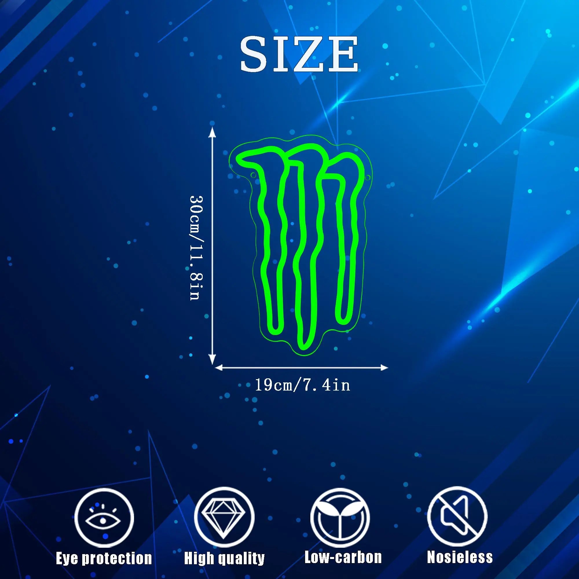 Green Monster Neon Sign, Monster Claw Scratch Shaped Light up LED Sign, Neon Lights, Decorative Neon Light, Neon Lamps, Home Decor Light, Powered by USB, Dimmable Wall Hanging Art Sign For Bedroom, Game Room, Teen Room, Man Cave