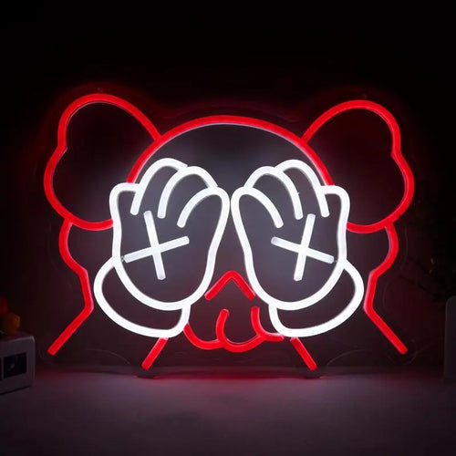 Bear Neon Sign, Anime Neon Light, Decorative Neon Light, Game Room LED Wall Art Decor, USB Powered Dimmable, Garage Workshop Decoration, Perfect for Parties, LED Neon Lights, Dimmable Lighting