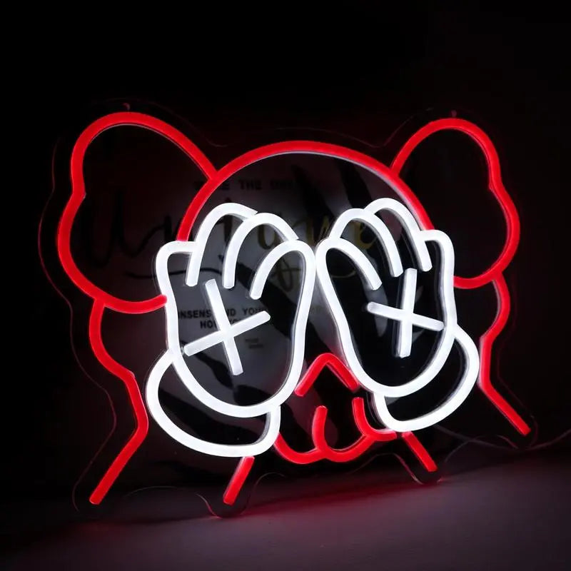 Bear Neon Sign, Anime Neon Light, Decorative Neon Light, Game Room LED Wall Art Decor, USB Powered Dimmable, Garage Workshop Decoration, Perfect for Parties, LED Neon Lights, Dimmable Lighting