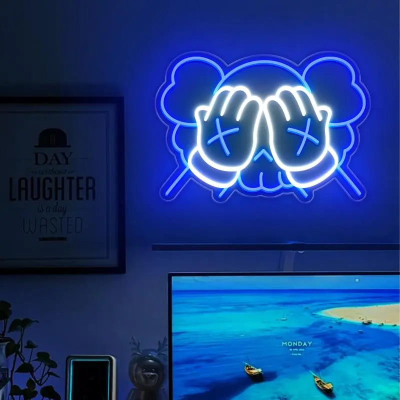 Bear Neon Sign, Anime Neon Light, Decorative Neon Light, Game Room LED Wall Art Decor, USB Powered Dimmable, Garage Workshop Decoration, Perfect for Parties, LED Neon Lights, Dimmable Lighting