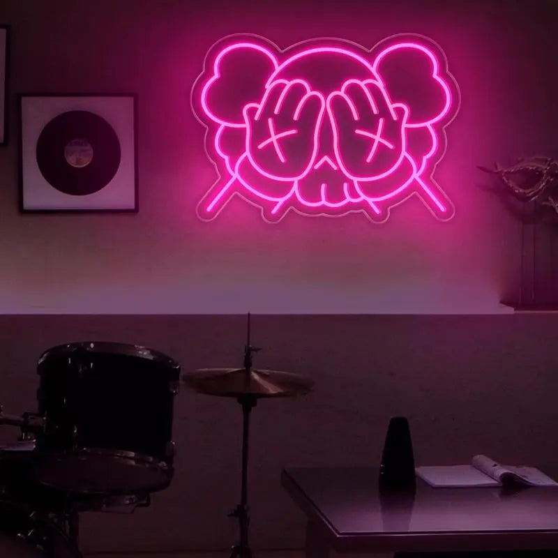 Bear Neon Sign, Anime Neon Light, Decorative Neon Light, Game Room LED Wall Art Decor, USB Powered Dimmable, Garage Workshop Decoration, Perfect for Parties, LED Neon Lights, Dimmable Lighting